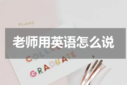 老师用英语怎么说