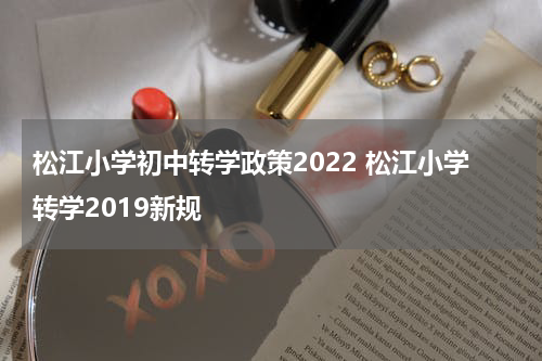 松江小学初中转学政策2022 松江小学转学2019新规