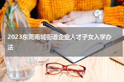 2023东莞南城街道企业人才子女入学办法