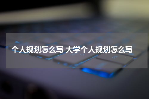 个人规划怎么写 大学个人规划怎么写