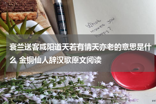 衰兰送客咸阳道天若有情天亦老的意思是什么 金铜仙人辞汉歌原文阅读