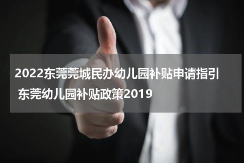 2022东莞莞城民办幼儿园补贴申请指引 东莞幼儿园补贴政策2019
