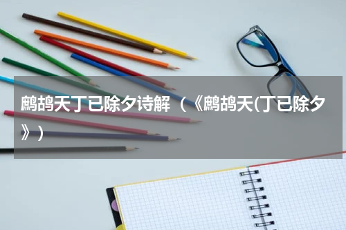 鹧鸪天丁已除夕诗解(《鹧鸪天(丁已除夕》)