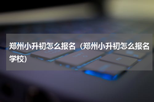 郑州小升初怎么报名（郑州小升初怎么报名学校）