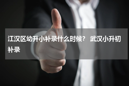 江汉区幼升小补录什么时候? 武汉小升初补录