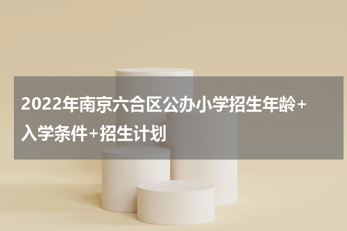 2022年南京六合区公办小学招生年龄+入学条件+招生计划