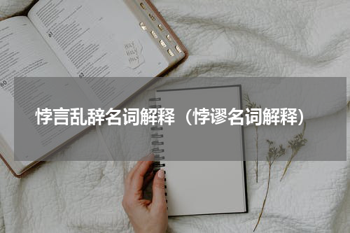 悖言乱辞名词解释（悖谬名词解释）