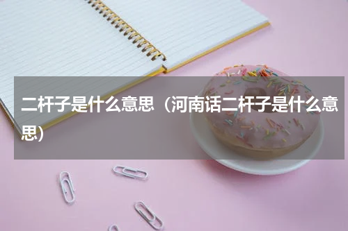 二杆子是什么意思（河南话二杆子是什么意思）