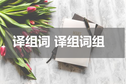 译组词 译组词组