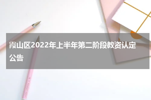 霞山区2022年上半年第二阶段教资认定公告