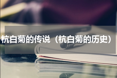 杭白菊的传说（杭白菊的历史）