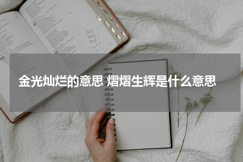 金光灿烂的意思 熠熠生辉是什么意思