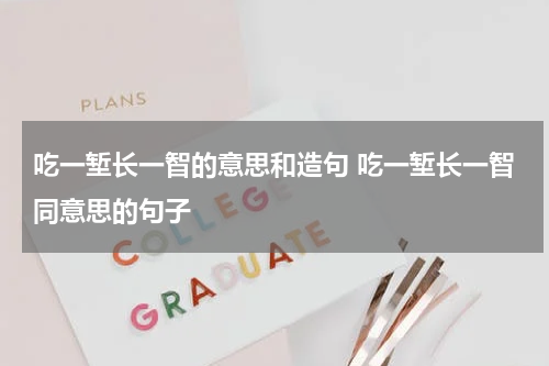 吃一堑长一智的意思和造句 吃一堑长一智同意思的句子