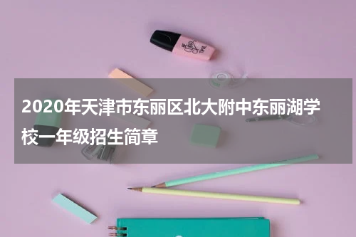 2020年天津市东丽区北大附中东丽湖学校一年级招生简章