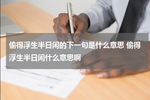 偷得浮生半日闲的下一句是什么意思 偷得浮生半日闲什么意思啊