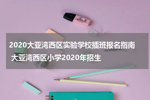 2020大亚湾西区实验学校插班报名指南 大亚湾西区小学2020年招生