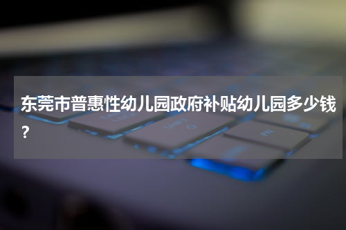 东莞市普惠性幼儿园政府补贴幼儿园多少钱？