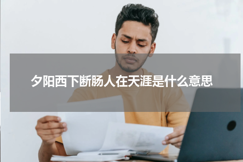 夕阳西下断肠人在天涯是什么意思