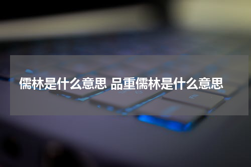 儒林是什么意思 品重儒林是什么意思