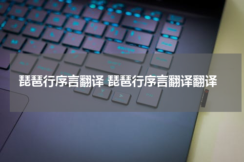 琵琶行序言翻译 琵琶行序言翻译翻译