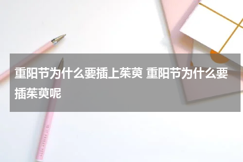 重阳节为什么要插上茱萸 重阳节为什么要插茱萸呢