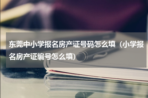 东莞中小学报名房产证号码怎么填（小学报名房产证编号怎么填）