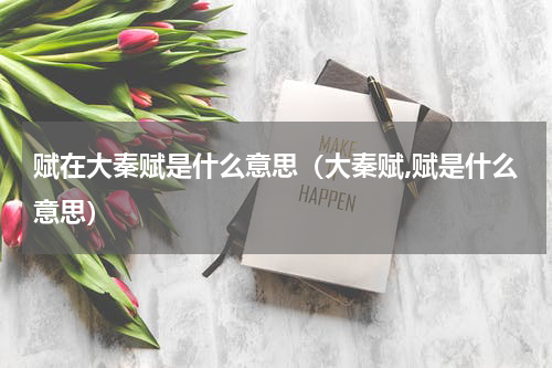 赋在大秦赋是什么意思(大秦赋,赋是什么意思)