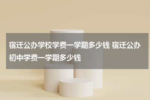 宿迁公办学校学费一学期多少钱 宿迁公办初中学费一学期多少钱