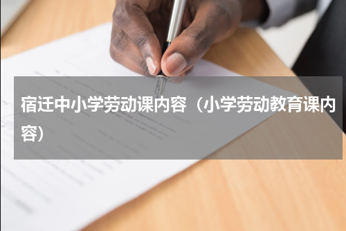 宿迁中小学劳动课内容(小学劳动教育课内容)