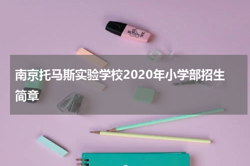 南京托马斯实验学校2020年小学部招生简章