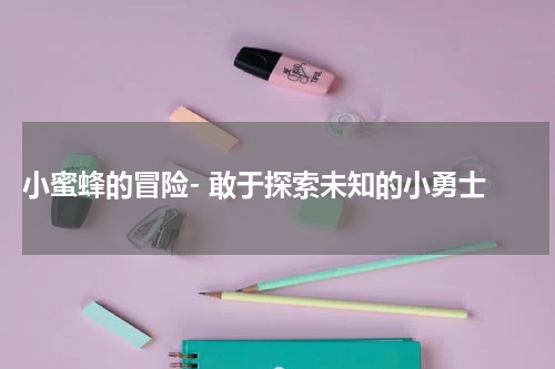 小蜜蜂的冒险- 敢于探索未知的小勇士