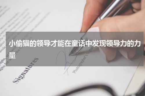 小偷猫的领导才能在童话中发现领导力的力量