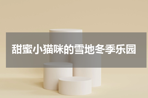 甜蜜小猫咪的雪地冬季乐园