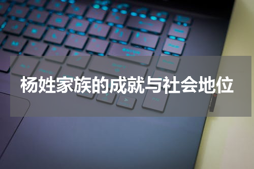 杨姓家族的成就与社会地位