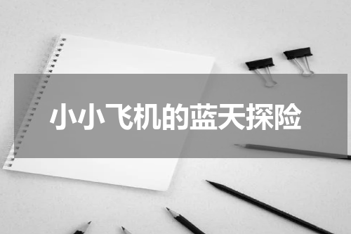 小小飞机的蓝天探险