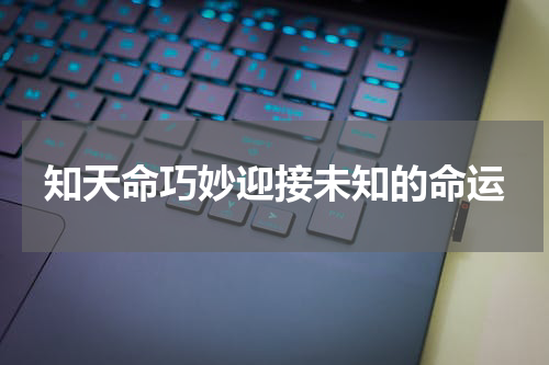 知天命巧妙迎接未知的命运