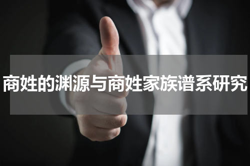 商姓的渊源与商姓家族谱系研究