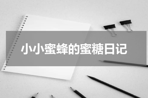 小小蜜蜂的蜜糖日记