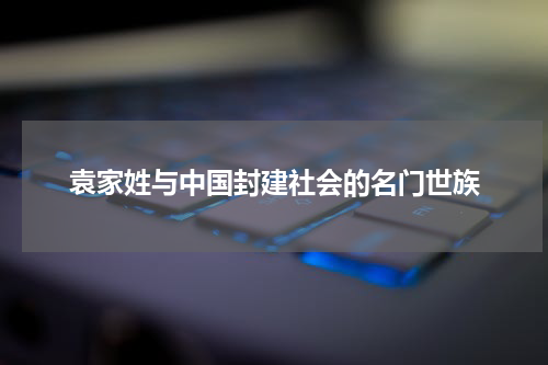 袁家姓与中国封建社会的名门世族